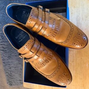 Barker of England Men's Tan Leather Brogue Shoes